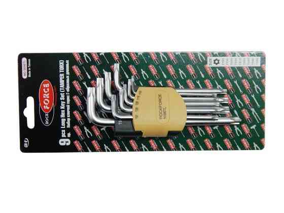 Набір ключів Г-подібних TORX довгих з отвором 9пр.(Т10Н, Т15Н, Т20Н, Т25Н,Т27Н, Т30Н, Т40Т, Т45Н,Т5 Одеса