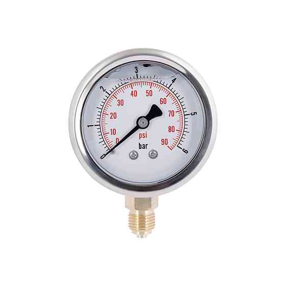 Манометр із гліцерином Thermo Alliance Forte 6 барів, 1/4"Н, нижнє під'єднання TAF170G6B Київ