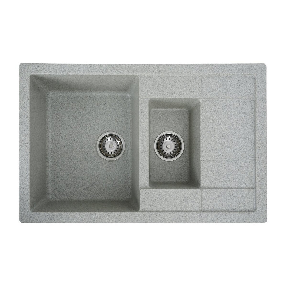 Гранітна мийка для кухні VALESO TOSKANA 7850W матова Сіра Коломия - фото 2