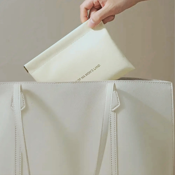 Набор портативных косметичек 2 шт для аксессуаров,футляры для хранения мелочей размер 14х18 и 11х12 см,белый Каменец-Подольский