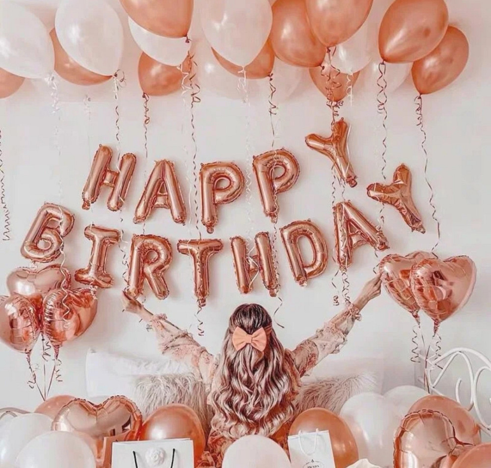 Набір для фотозони рожеве золото Київ - фото 1