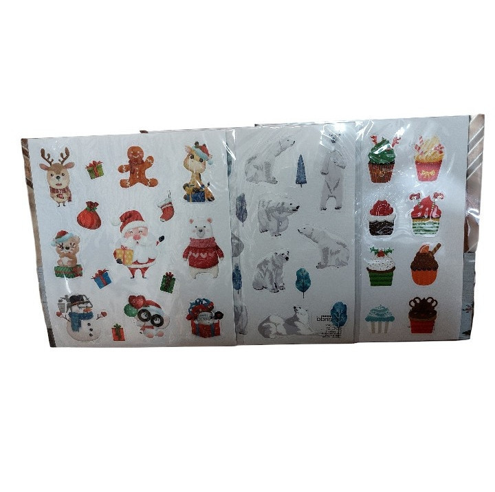 Набор праздничных наклеек на подарки с новогодними мотивами 6 листов Crelando one size разноцветный Киев - изображение 2