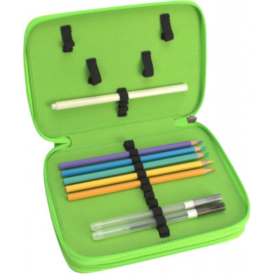 Пенал Cool For School 2 отделения с отворотами Черный (CF87271) Винница - изображение 3