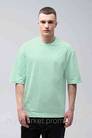Набор футболок оверсайз мужских 4 шт U0104-Green-Dark Grey-Sky Blue-Black