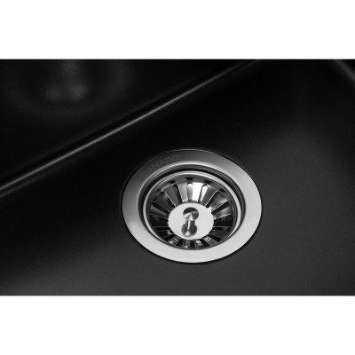 Мийка кухонна GRANADO Under top DOUBLE black shine (gr3401) Вінниця - фото 5