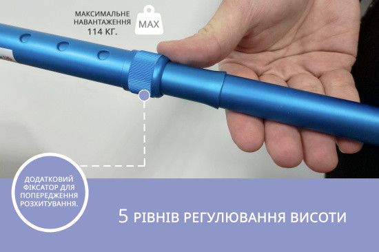Трость алюминиевая складная телескопическая Doctor Life 11874/F/SZ-BLU синий Днепр - изображение 5
