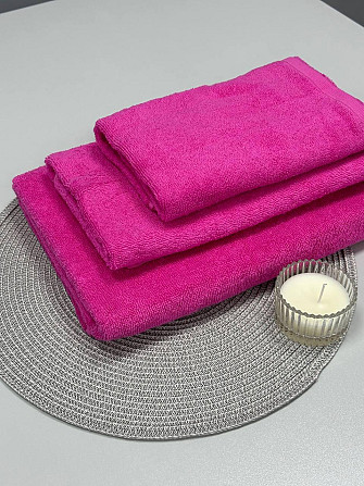 Полотенце однотонное Ideal Textile 50х90 см 400 г/м2 (56860914) Рожевий 1 шт Черновцы - изображение 6