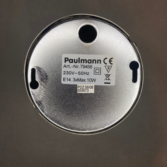 Світильник стельовий Paulmann Gala Traversa 3x10W, E14, 230V на три лампи, стильна люстра металева срібляста, рухома, променева Київ