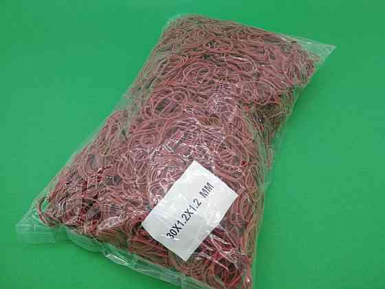 Резинка для фиксации банкнот №30 ( красная )*1,2мм  1 кг 