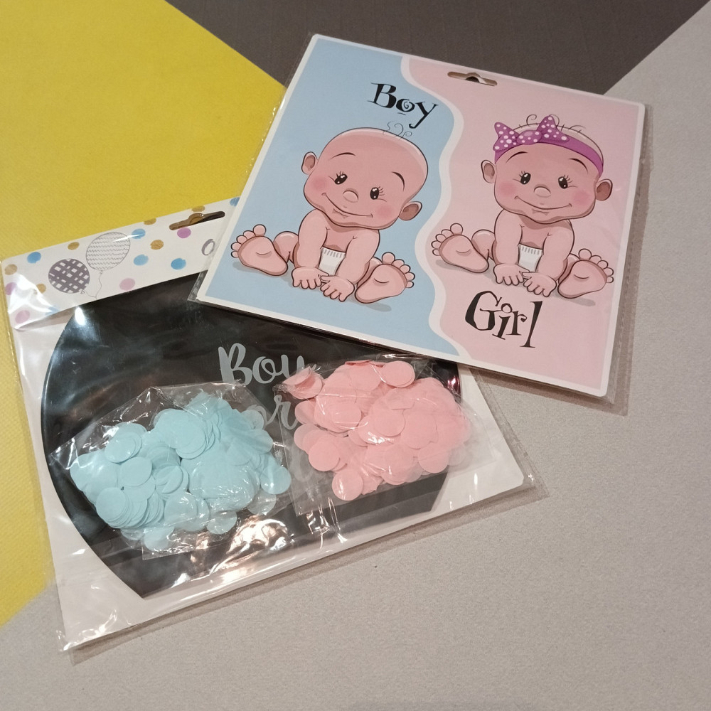 Латексный гендерный шарик Boy OR girl черный Киев - изображение 1