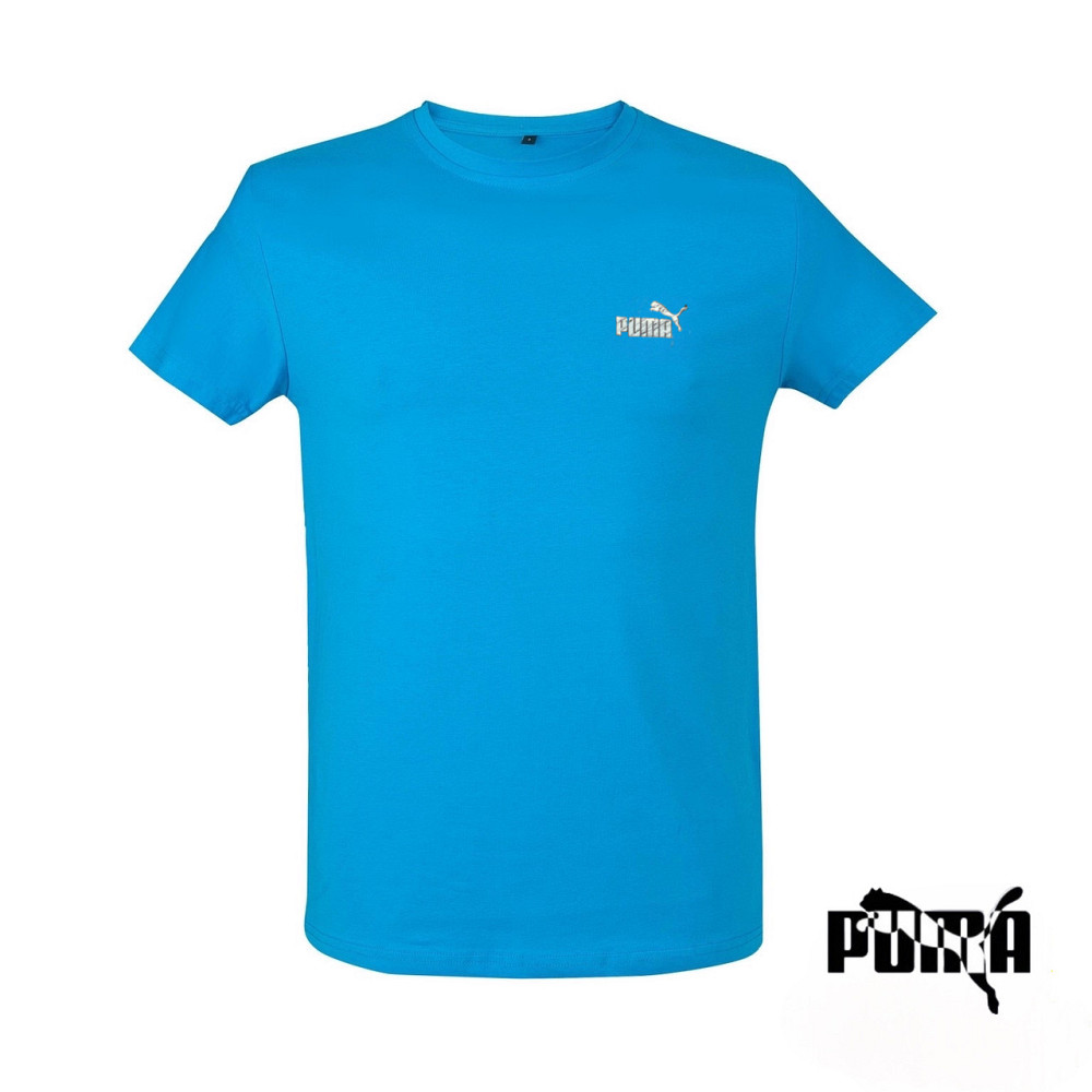 Мужская однотонная трикотажная футболка Puma Киев - изображение 1