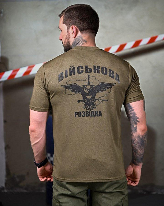 Тактическая потоотводящая футболка  Розвідка oliva ПП7628 Одеса - фото 1