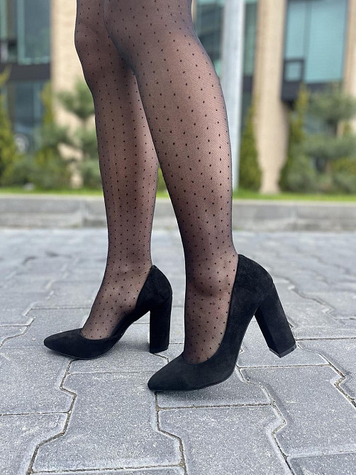 Туфлі жіночі SEE SEVEN чорні натуральна замша 36р. каблук 10 см (3537) Коломыя - изображение 2