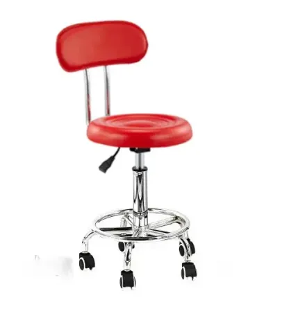 Стул косметолога со спинко.  Білий Червоний Київ