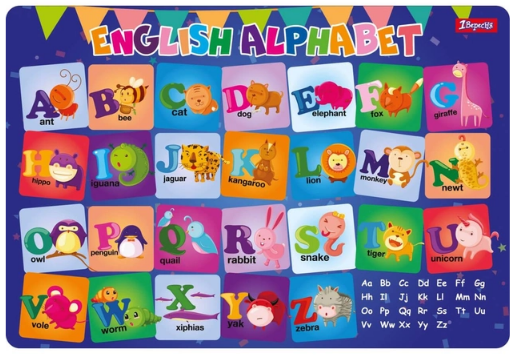 Підкладка настільна А3 "1 Вересня" Англійський алфавіт, 491867, шт Київ - фото 1