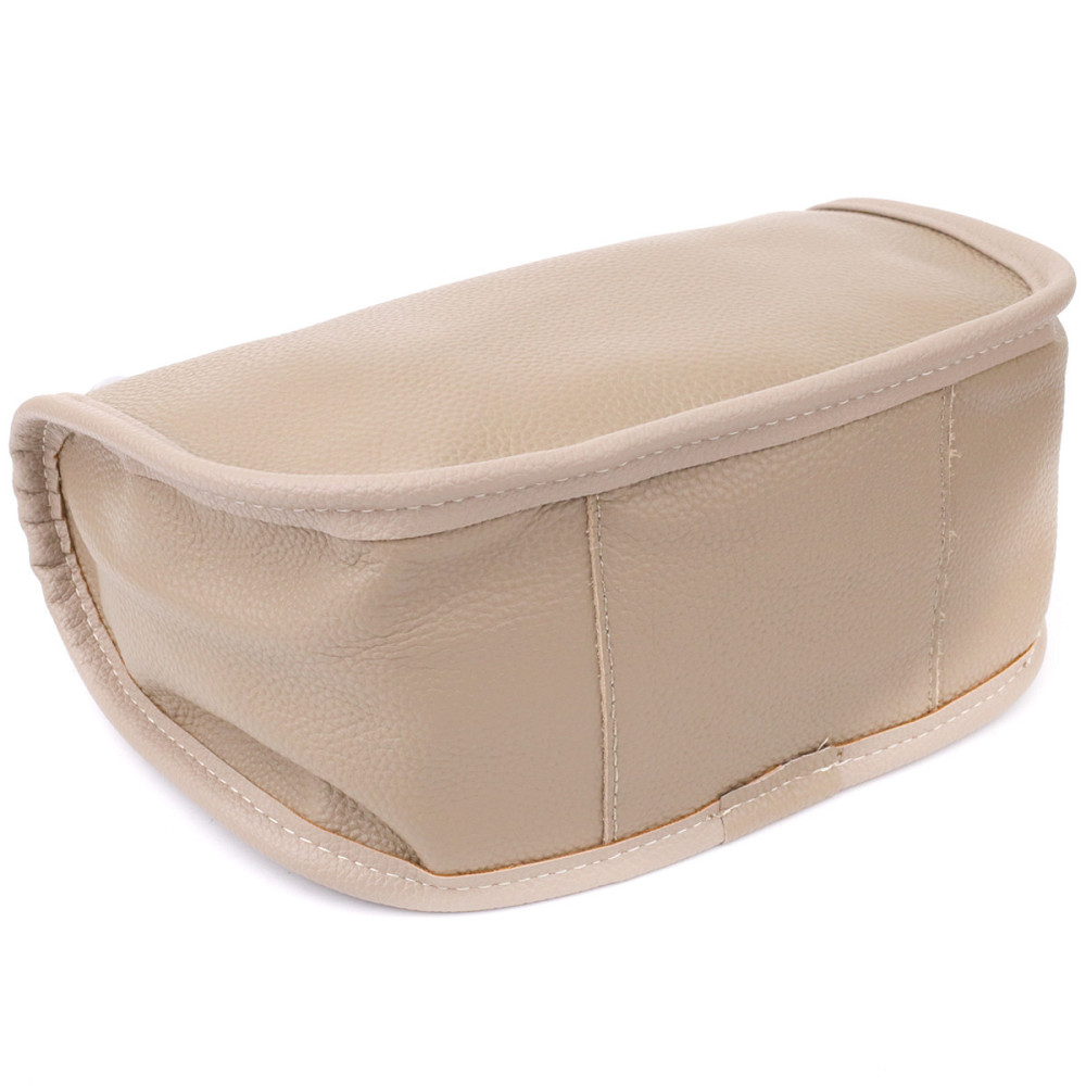 Практична напівкругла сумка для жінок з натуральної шкіри Vintage 22907 Бежевий Київ - фото 4