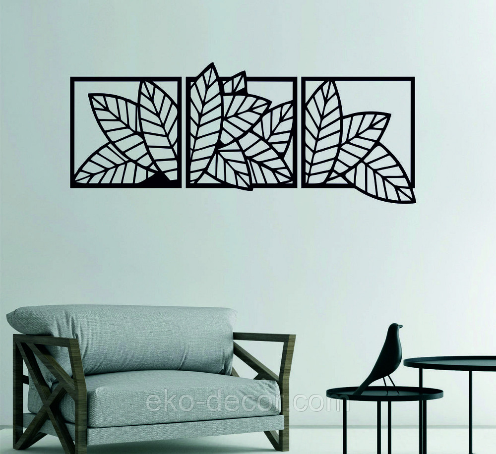 Декоративне настінне Панно «Листя» Декор на стіну Київ - фото 4