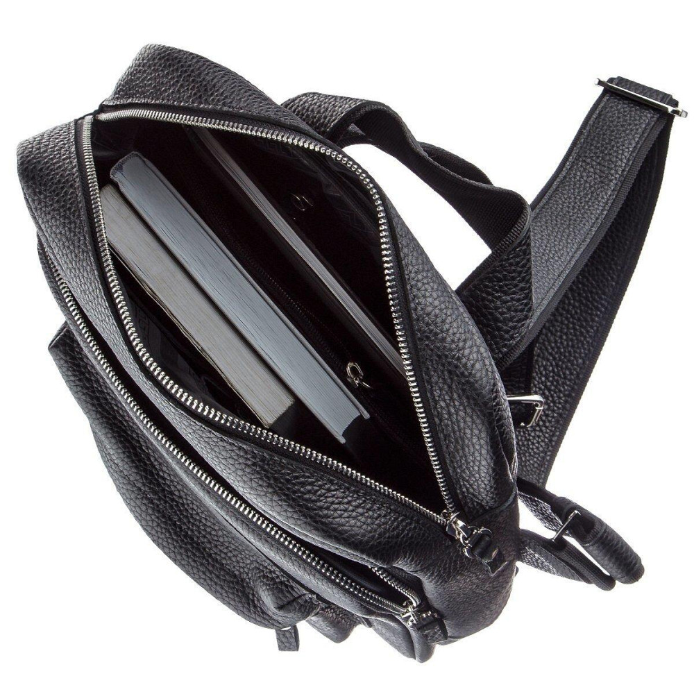 Рюкзак Shvigel 11185 из натуральной кожи Черный Киев - изображение 4