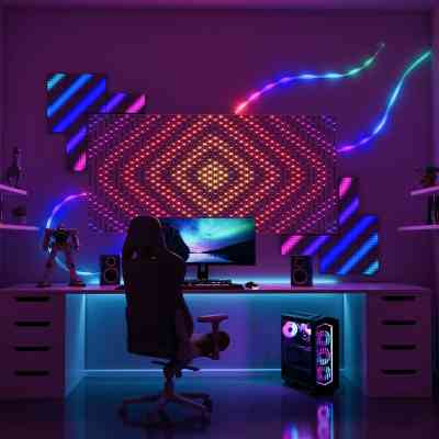 Гірлянда Twinkly Smart LED Squares 1 Starter Panel, RGB LED, USB-C, Black 16х16см (TWQ064STW-01-BUSB) Вінниця