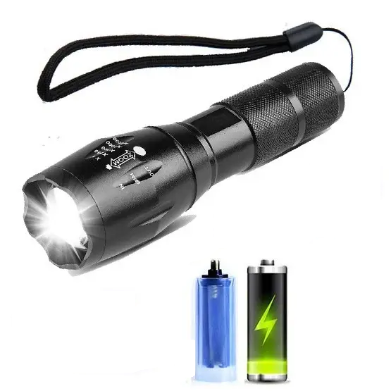 Уцінка: Надпотужний LED ліхтар Mediashop Tac Light — 5 режимів, Zoom, авіаційний алюміній (Чорний) Київ - фото 12