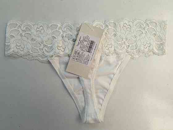 Стринги жіночі з бавовни з мереживним поясом колір Шампань Marsana 01-008 M Київ