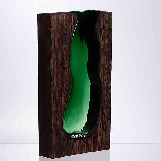 Стильна прямокутна прозора ваза для квітів Київ