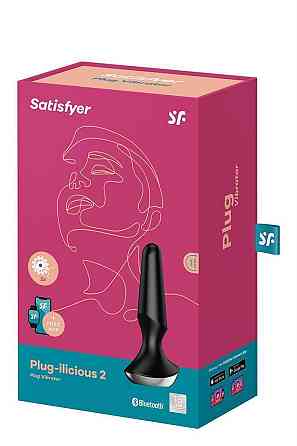 Анальная пробка с функцией управления с смартфона Satisfyer Plug-Ilicious, черный Sex Aura Киев