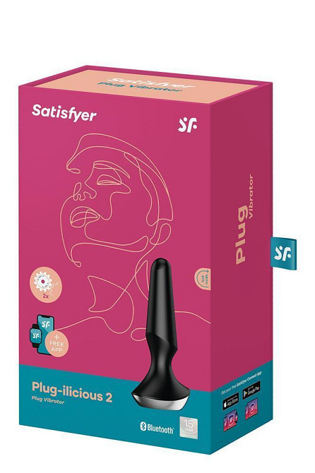 Анальная пробка с функцией управления с смартфона Satisfyer Plug-Ilicious, черный Sex Aura Киев - изображение 6