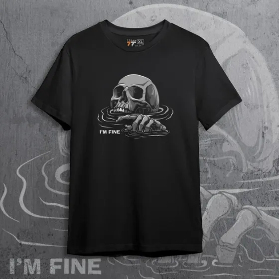 Футболка для подростка мальчика с принтом I'm Fine Размер 160 Anime10111 Днепр