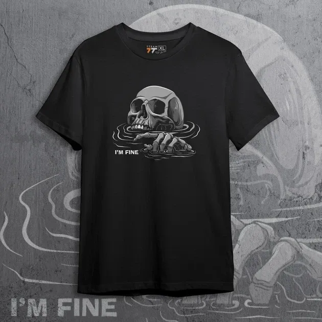 Футболка для подростка мальчика с принтом I'm Fine Размер 160 Anime10111 Днепр - изображение 1