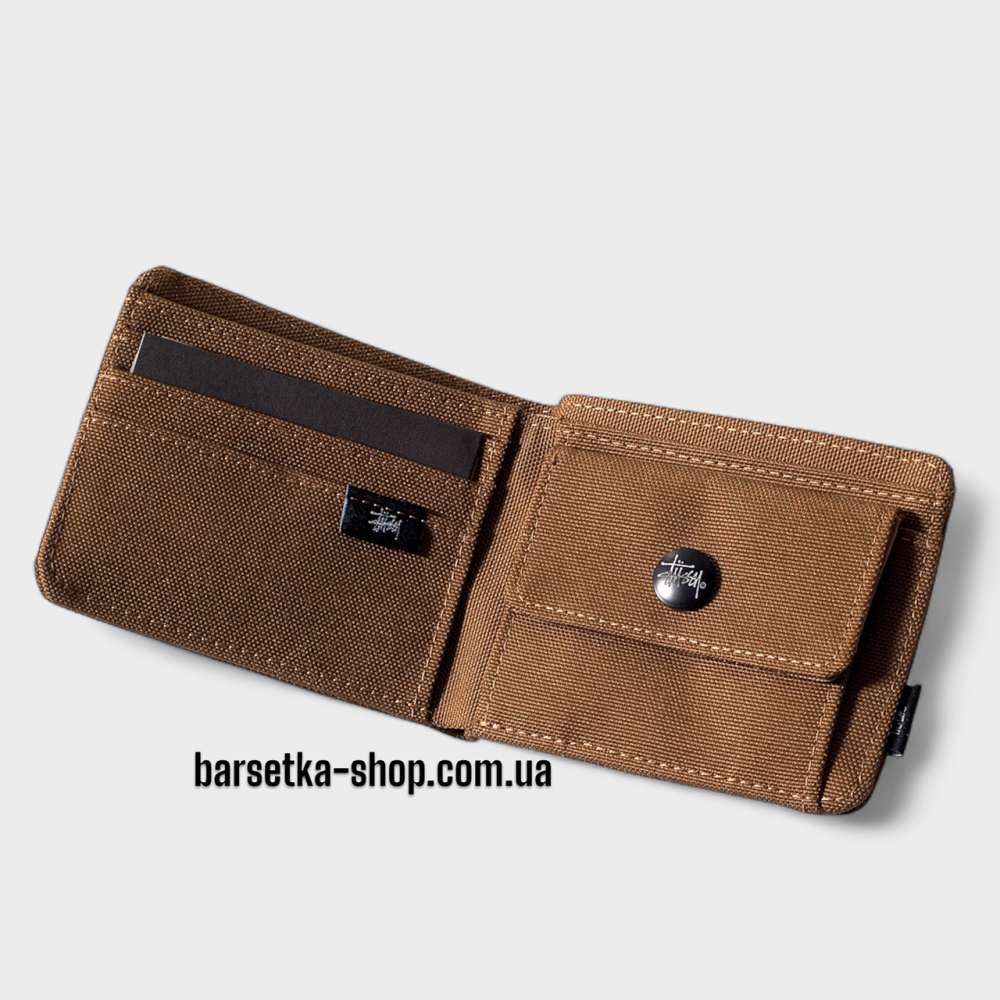 Кошелек Stussy 11x9 коричневый (в коробке) Запорожье - изображение 3