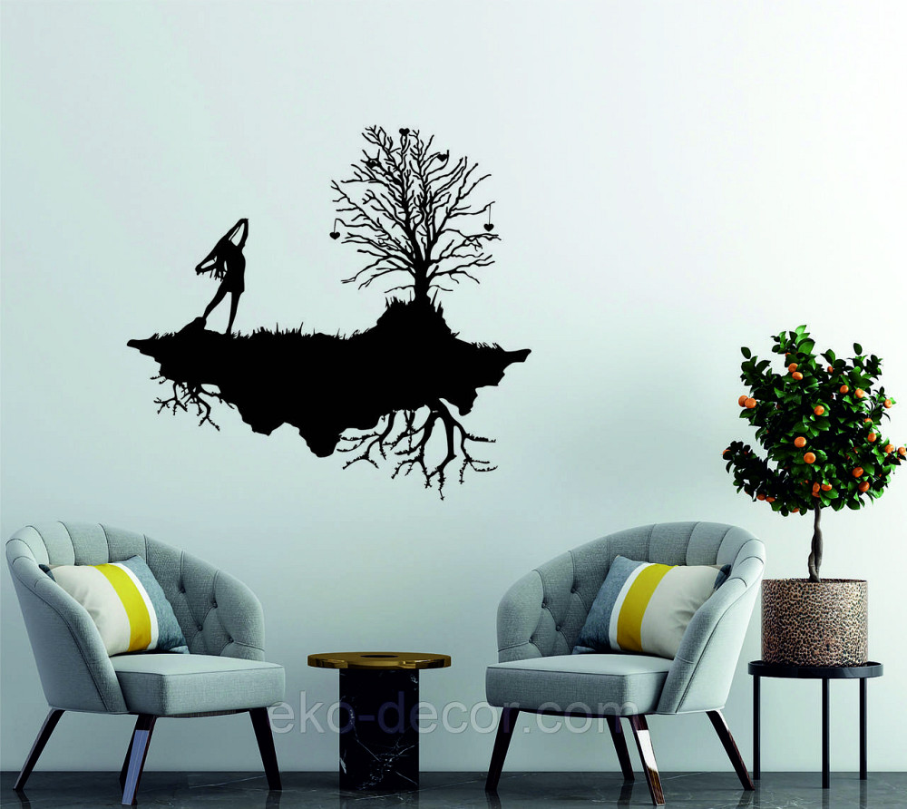 Декоративное настенное Панно «Дерево», Декор на стену 70*60 см, Черный Киев - изображение 2
