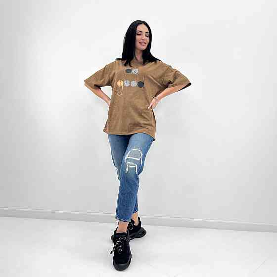 Женская футболка свободного кроя 