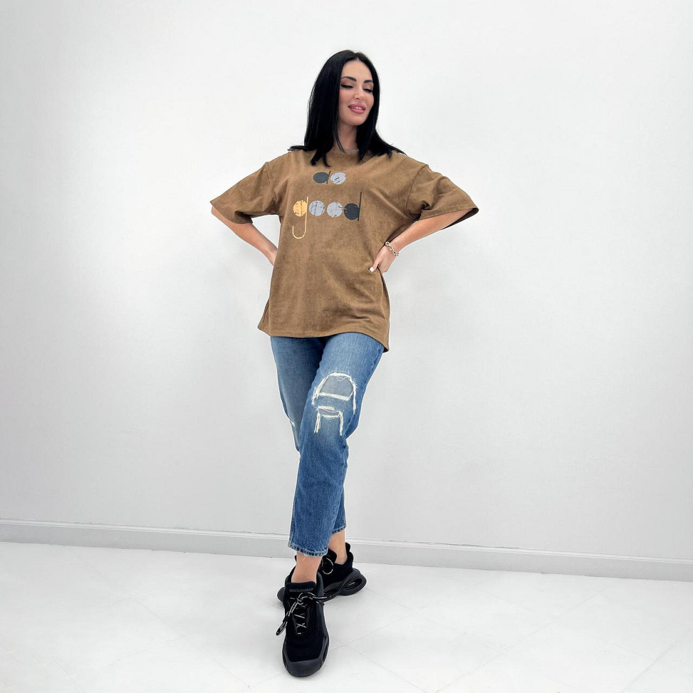 Женская футболка свободного кроя 