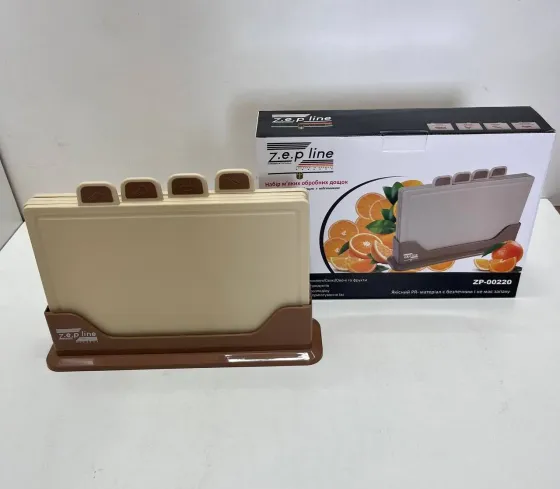 Кухонный набор досок Zepline ZP-00220 5 предметов, с подставкой Коломия