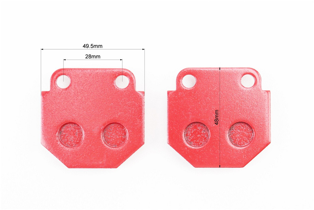 Гальмівні колодки (дискові) LX200-3/Mustang Road W/CL-125/BETTER-BT 125-20/HONGDOU-GHD 125-7/ ZING BIKESVogue150 (3 wheeler) к-кт червоні Киев - изображение 2