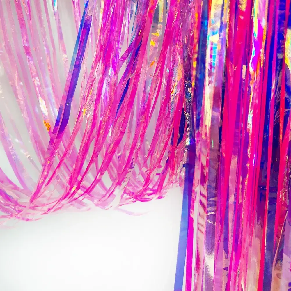 Дождик для фотозоны блестящий 2 м на 1 м перламутрово-рожевий Киев - изображение 3