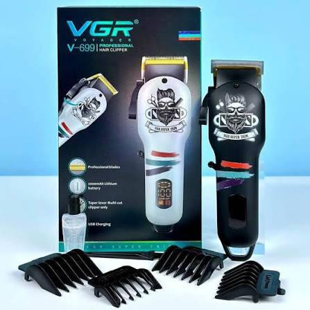Акумуляторна машинка для стрижки волосся VGR V-699 (2000 мАг, LED-дисплей, 4 насадки, регулювання 0.8-2 мм Одеса - фото 7