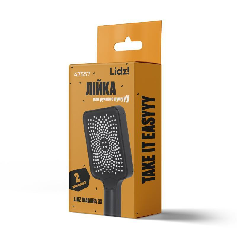 Лейка для ручного душа Lidz Niagara 33 145x95 мм прямоугольная LDNIA33BLM47557 Black Matt Киев - изображение 4