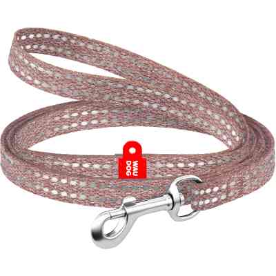 Поводок для кошек WAUDOG Re-cotton светоотражающий XS 200х1 см коричневый (16446) Винница