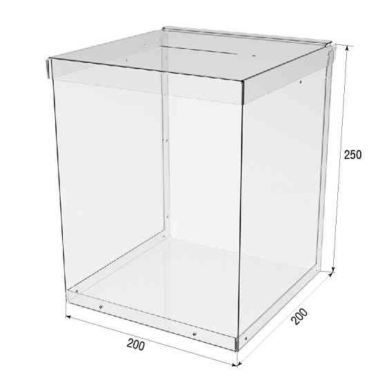 Ящик EKOSTAR без замка для пожертвований и сбора денег 200x200x250. Объем 10 литров Киев