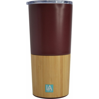 Термокружка Line Art Mao 500 мл темно-коричневий/бамбуковий (20201LA-19) Вінниця - фото 1