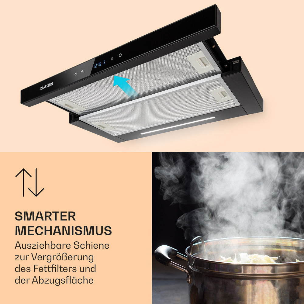 Mariana Neo 60 вытяжка с плоским экраном 60см 640 м³/ч отработанный воздух LED черный (Германия, читать Ровно - изображение 5