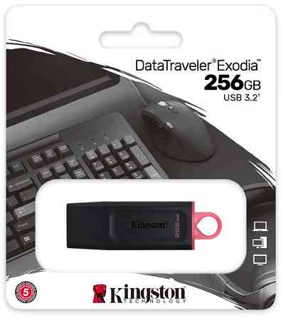 Флеш-накопичувач USB3.2 256GB Kingston DataTraveler Exodia Black/Pink (DTX/256GB) чорний з рожевим Харків