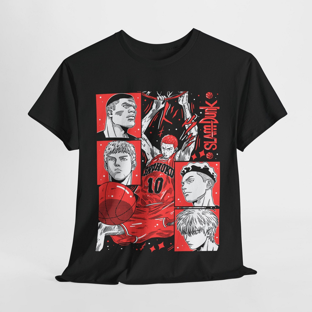 Футболка для хлопчика з аніме принтом Слам Дунк Слам Дунк оверсайз (зріст від 165 до 180) Чорний AnimeJ0754m Дніпро - фото 6