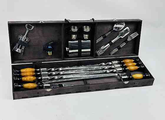 Подарочный набор шампуров в кейсе ВУД НА 30 ПРЕДМЕТОВ Подарочные наборы шампуров на Подарок другу Тернополь