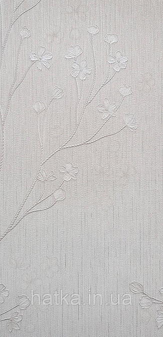 Шпалери вінілові на флізеліні Grandeco Anita 1,06х10 гілки квіти екостильні кремові пісочні Київ - фото 3