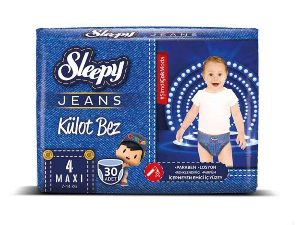 Подгузники-трусики (джинс) Maxi No4 (7-14кг) 30шт ТМ SLEEPY Киев - изображение 1