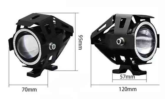 Фары-прожекторы U7 LED для мотоцикла с Angel Eyes и Devil Eyes, 3000 лм, 12-60 В Киев