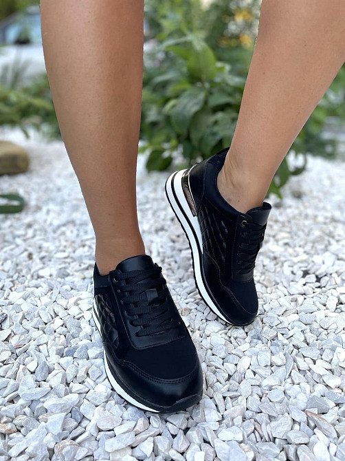 Stilli Снікерси жіночі STILLI чорні еко-шкіра платформа 36-40р. (116-1) Коломия - фото 9